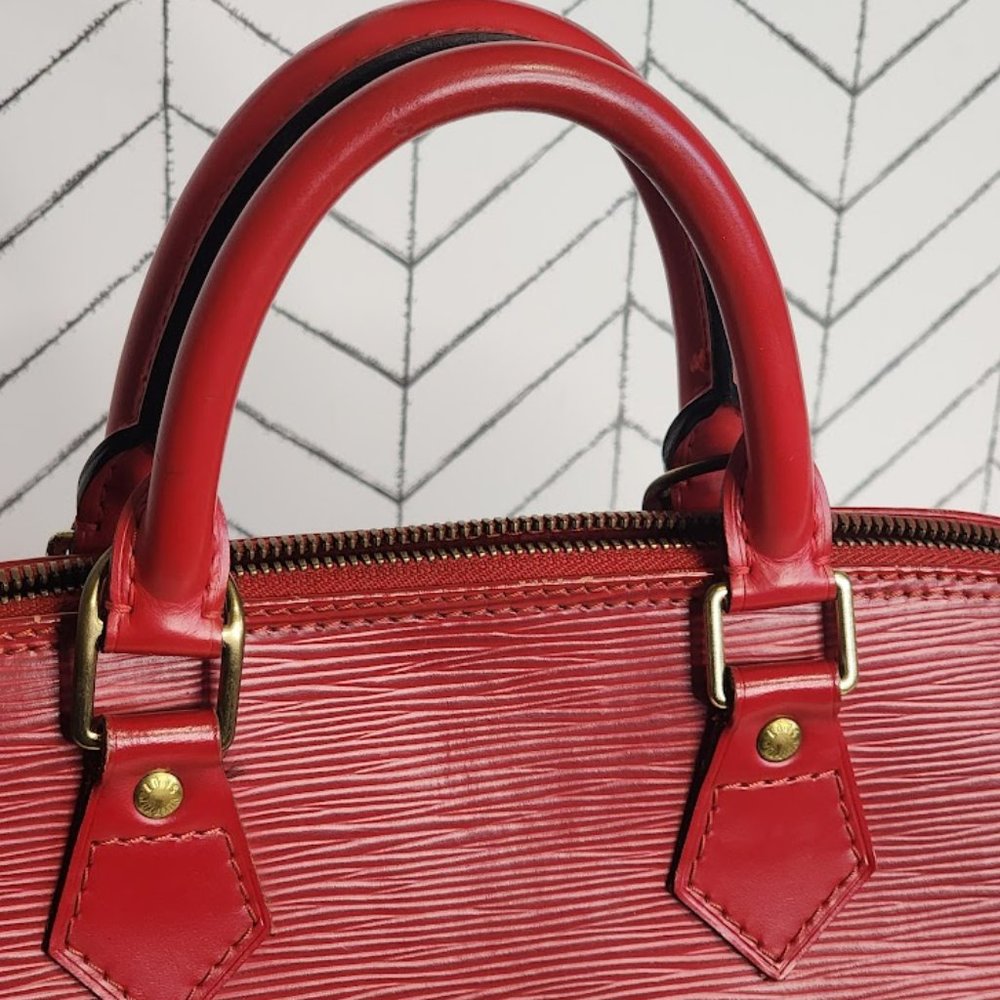 Authentic Pre-Owned Louis Vuitton Red Epi Alma Handbag - Picture 9 of 16